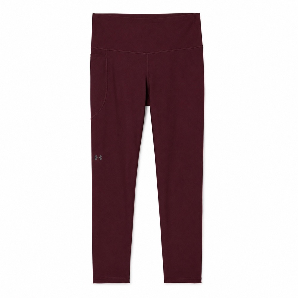 Under Armour Compression Leggings Medium Burgundy High Rise Pocket